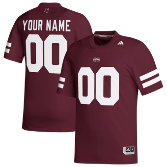 Men's adidas Maroon Mississippi State Bulldogs Replica Custom Jersey
