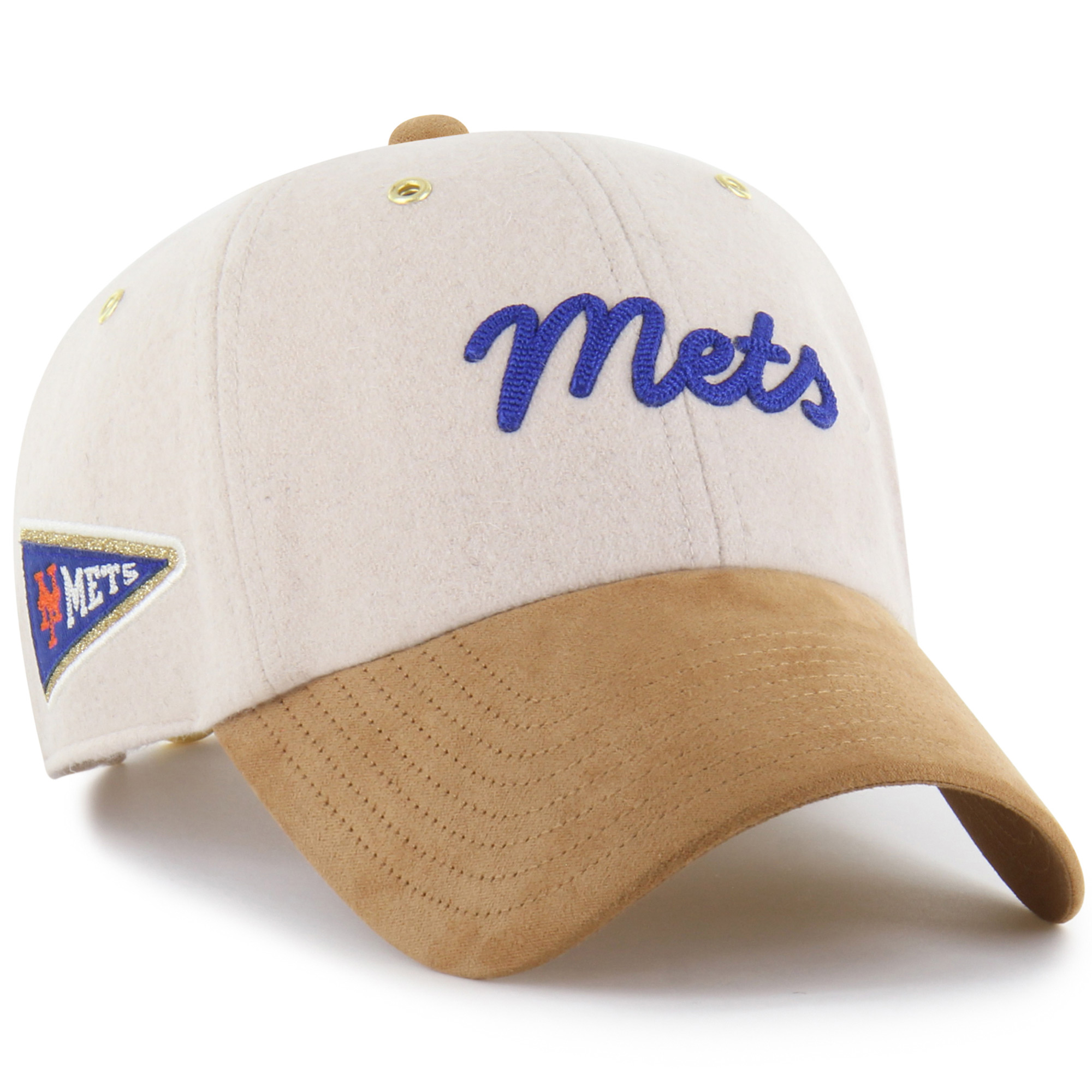 Women’s Stoney Clover Lane x ’47 Natural New York Mets Script Charm Clean Up Adjustable Hat Women’s Stoney Clover Lane x ’47 Natural New York Mets Script Charm Clean Up Adjustable Hat