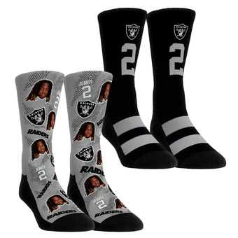 Unisex Rock Em Ashton Jeanty Las Vegas Raiders Player Football Guy Two-Pack Crew Sock Set