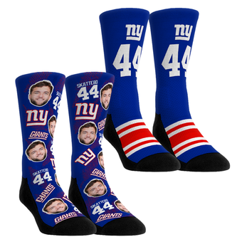 Unisex Rock Em Cam Skattebo New York Giants Player Football Guy Two-Pack Crew Sock Set