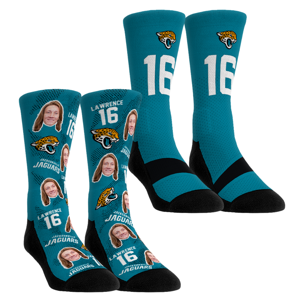 Unisex Rock Em Trevor Lawrence Jacksonville Jaguars Player Football Guy Two-Pack Crew Sock Set