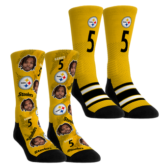 Unisex Rock Em Socks Jalen Ramsey Pittsburgh Steelers Player Football Guy Two-Pack Crew Sock Set