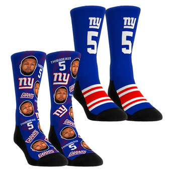 Youth Rock Em Kayvon Thibodeaux New York Giants Player Football Guy Two-Pack Crew Sock Set