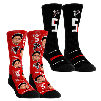 Youth Rock Em Drake London Atlanta Falcons Player Football Guy Two-Pack Crew Sock Set