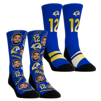 Youth Rock Em Puka Nacua Los Angeles Rams Player Football Guy Two-Pack Crew Sock Set