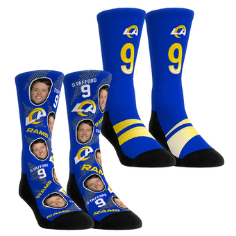Youth Rock Em Matthew Stafford Los Angeles Rams Player Football Guy Two-Pack Crew Sock Set