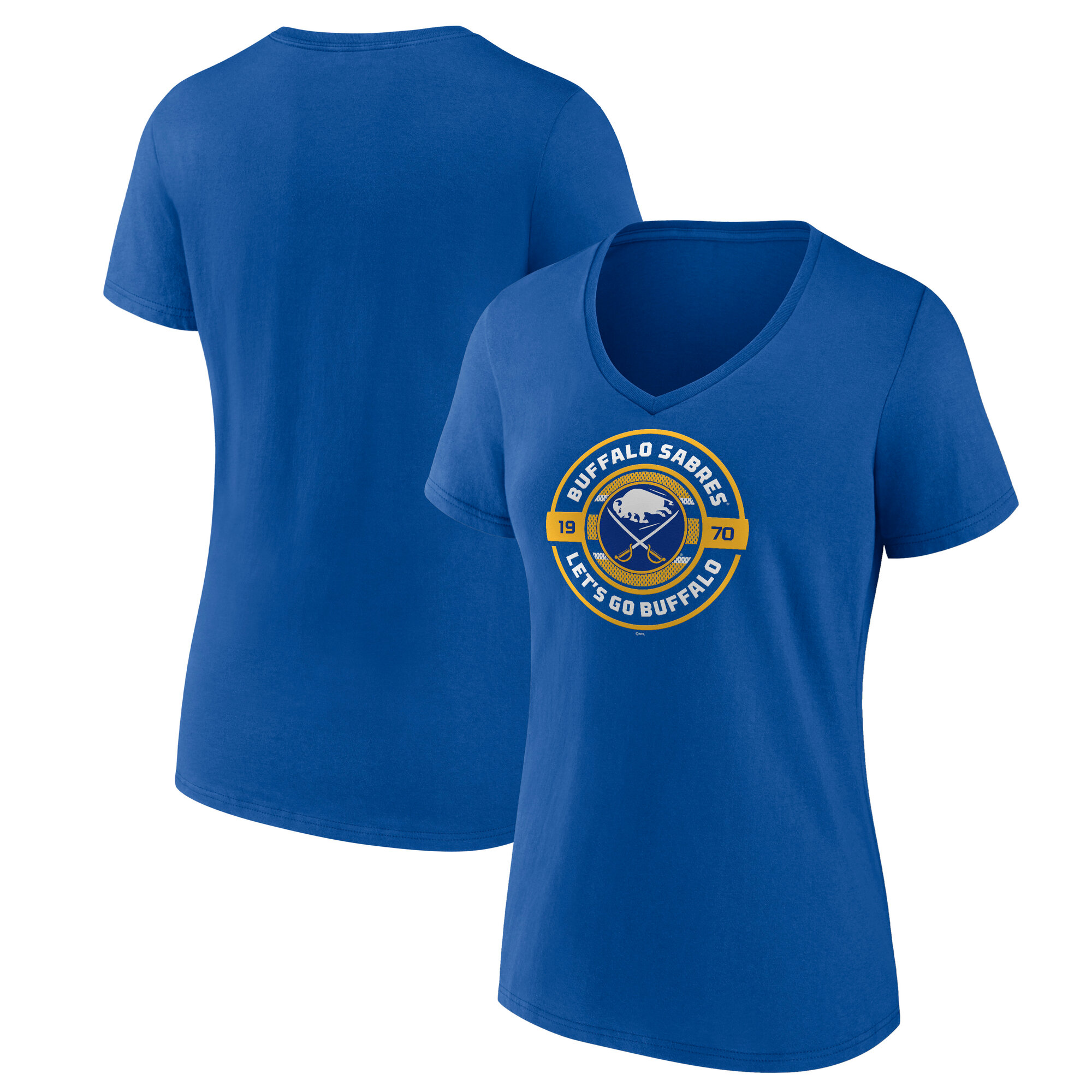 Women’s Royal Buffalo Sabres Native V-Neck T-Shirt Women’s Royal Buffalo Sabres Native V-Neck T-Shirt