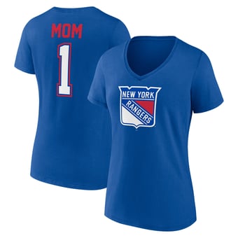 Women's  Blue New York Rangers Mother's Day V-Neck T-Shirt