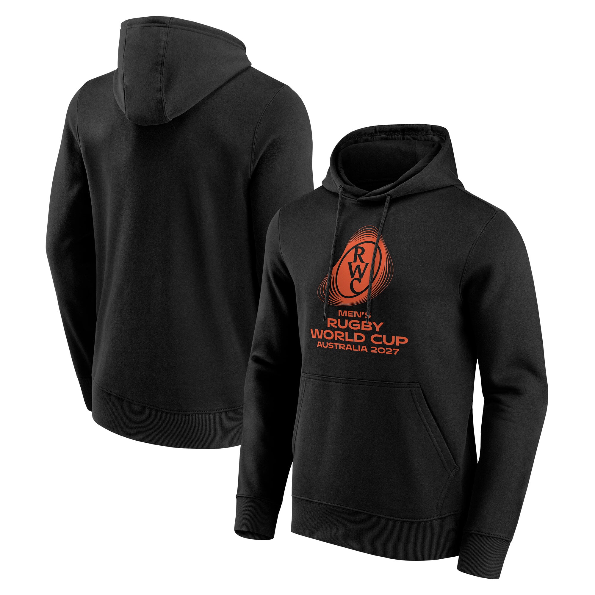 Felpa con cappuccio grafica Rugby World Cup 2027 - Nera