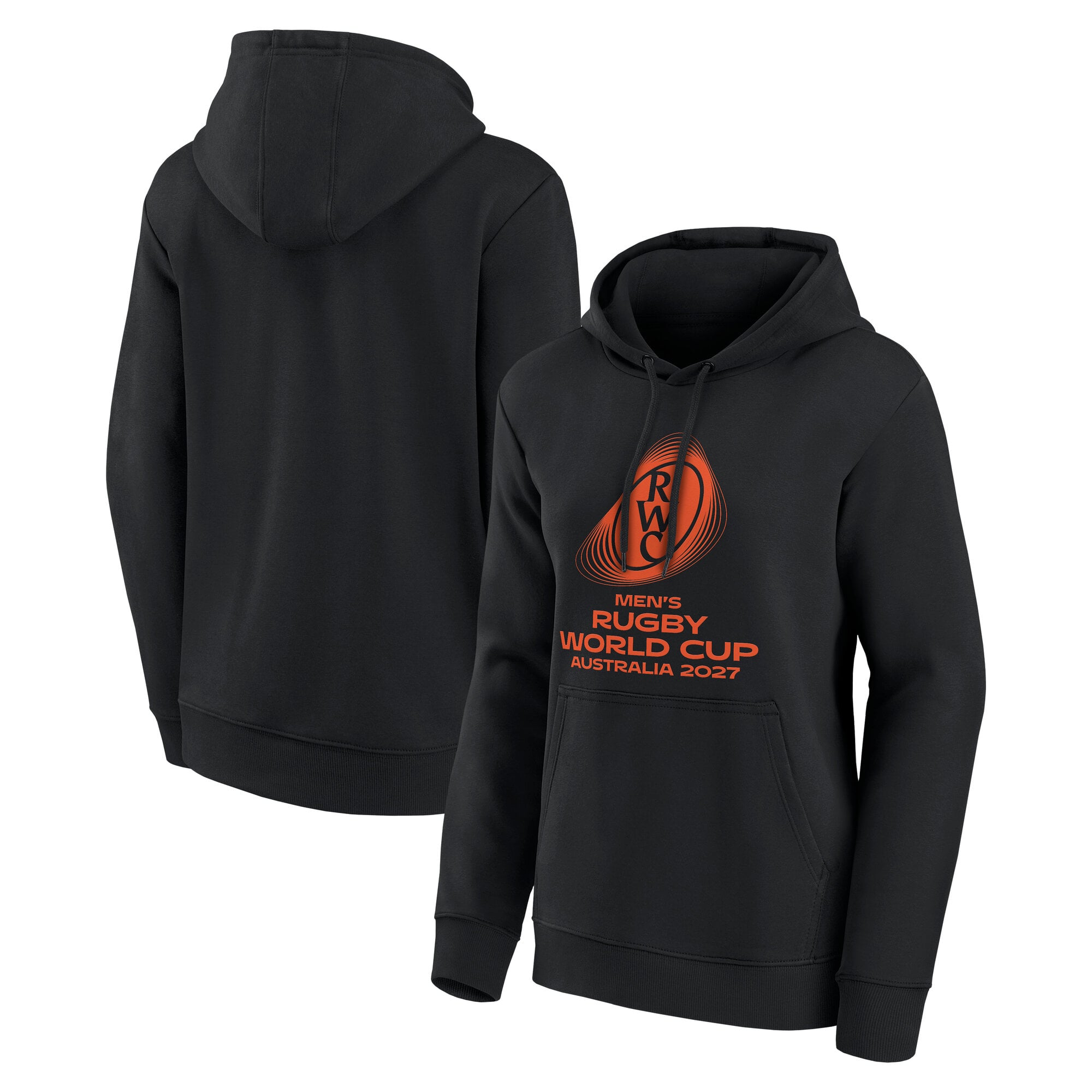 Felpa con cappuccio grafica Rugby World Cup 2027 - Nera - Donna