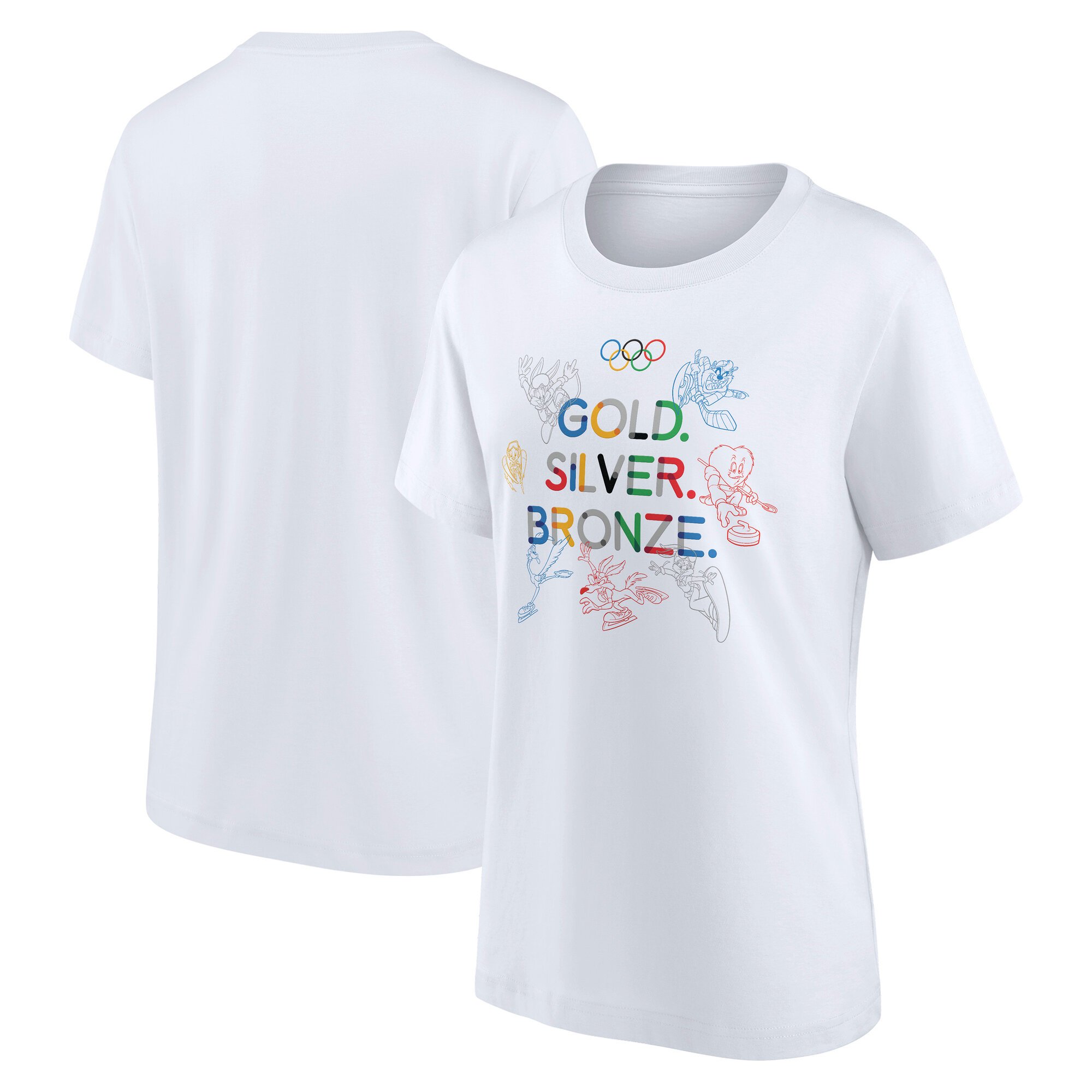 Maglietta The Olympic Collection x Looney Tunes Oro Argento Bronzo - Bianco - Donna