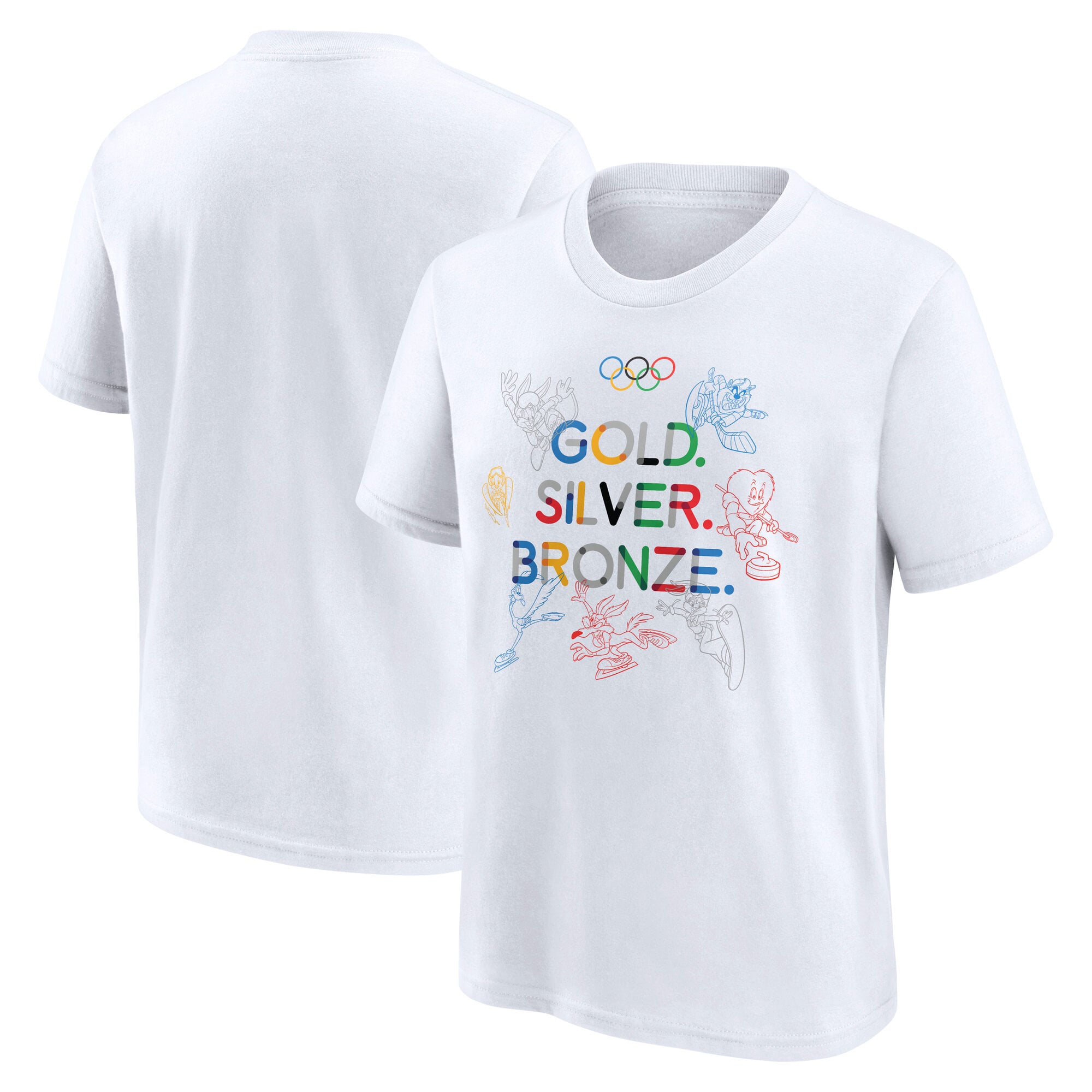 Maglietta The Olympic Collection x Looney Tunes Oro Argento Bronzo - Bianco - Ragazzi