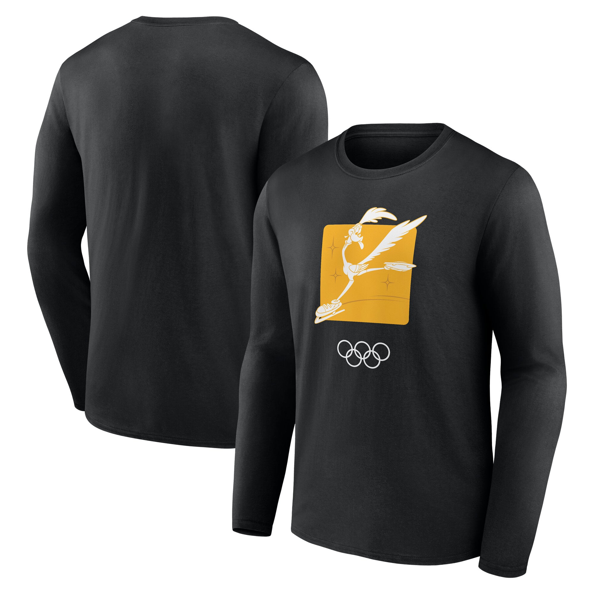 Maglietta The Olympic Collection x Looney Tunes Retro Pattinaggio sul ghiaccio - Nero