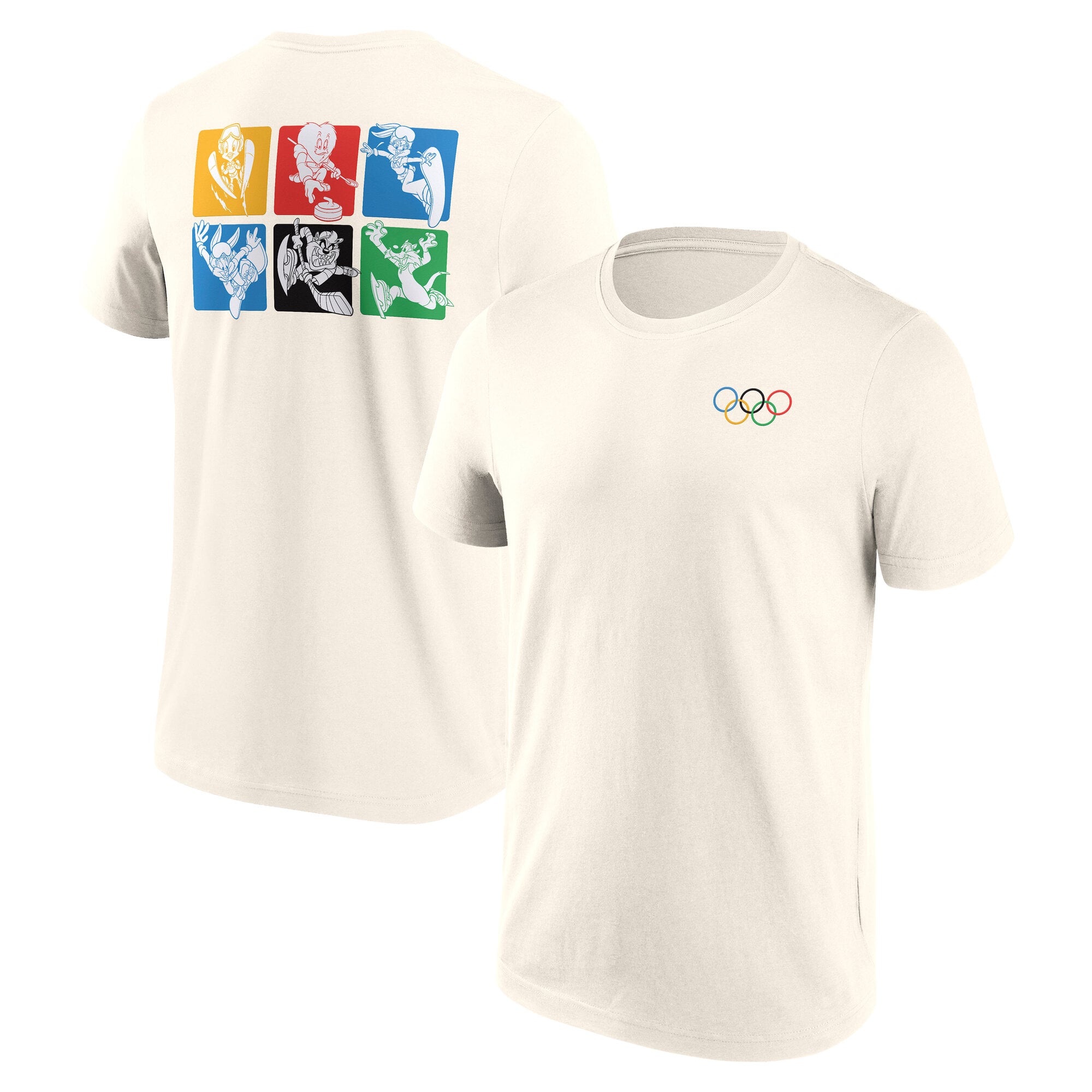 Maglietta grafica The Olympic Collection x Looney Tunes Retro - Bianco sporco