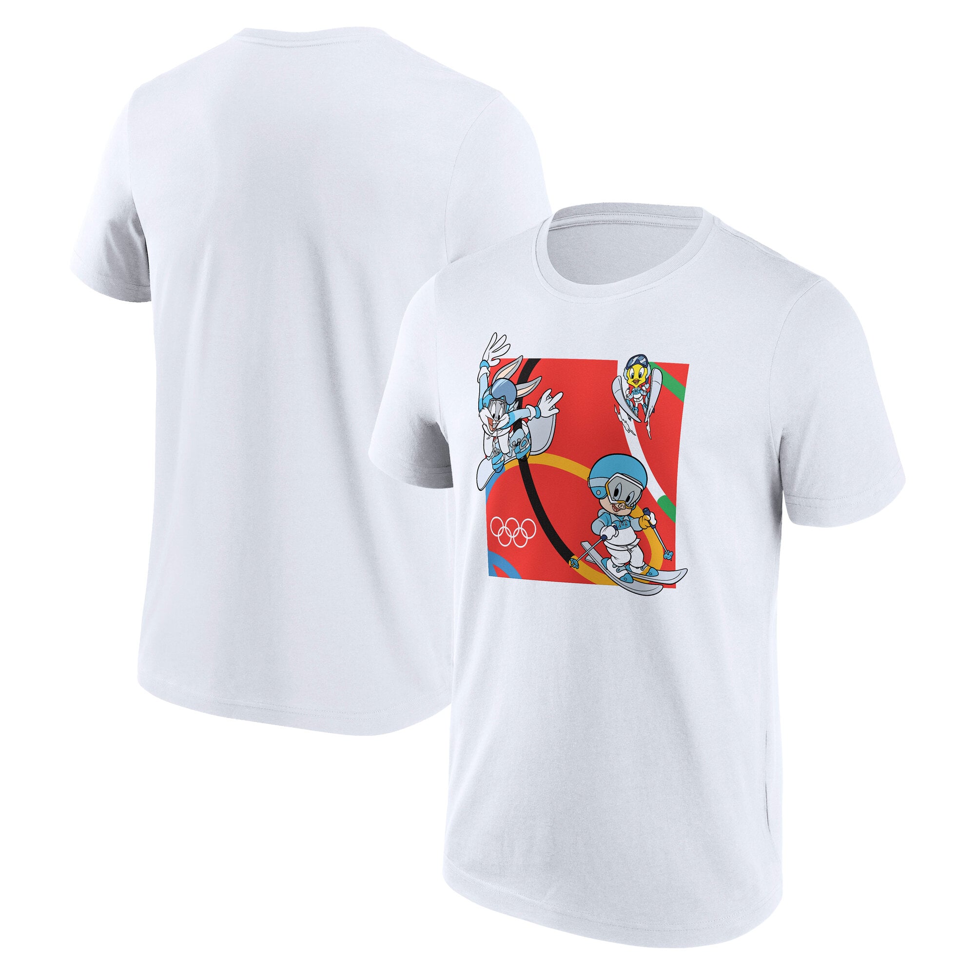 Maglietta grafica The Olympic Collection x Looney Tunes Collage - Bianco