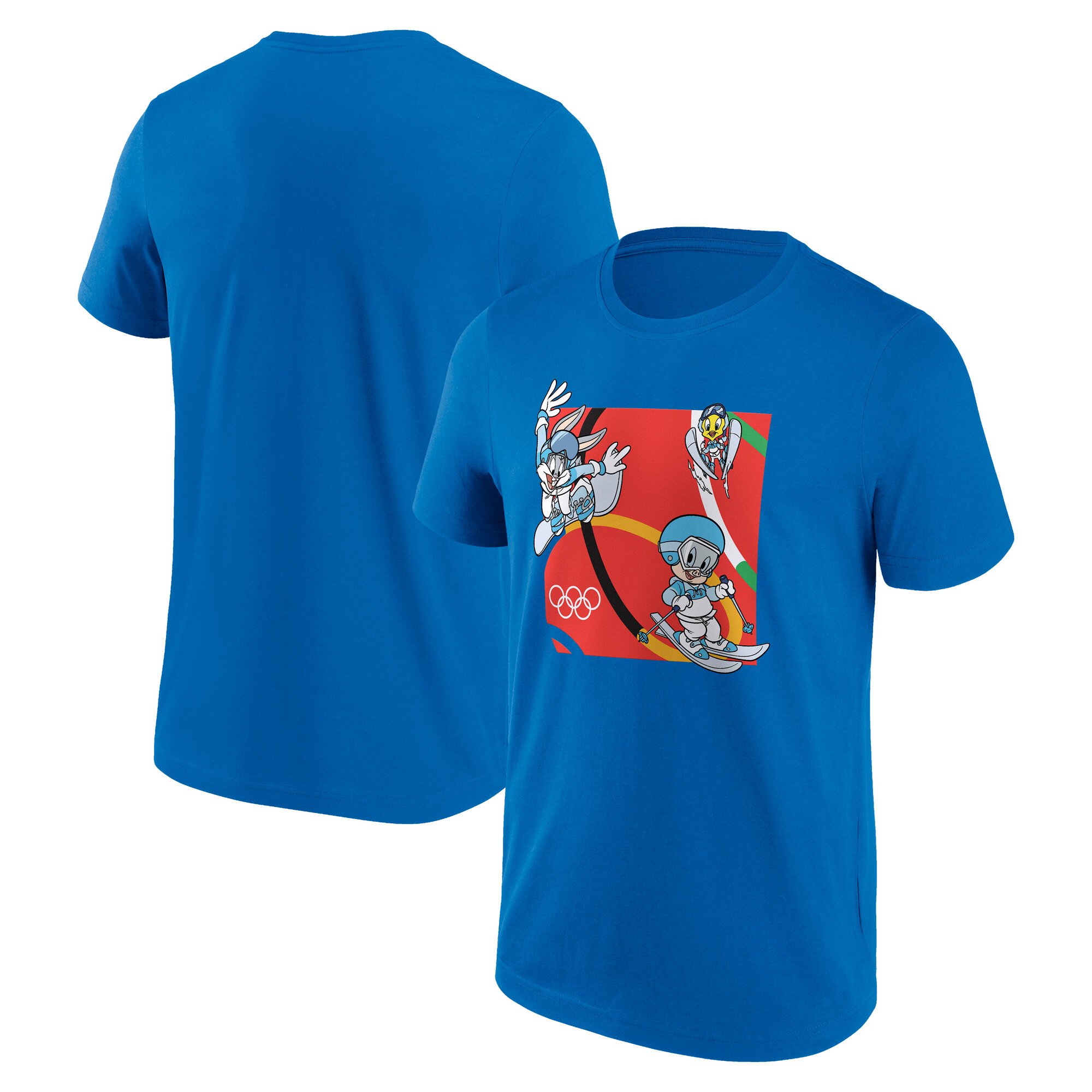 Maglietta grafica The Olympic Collection x Looney Tunes Collage - Blu