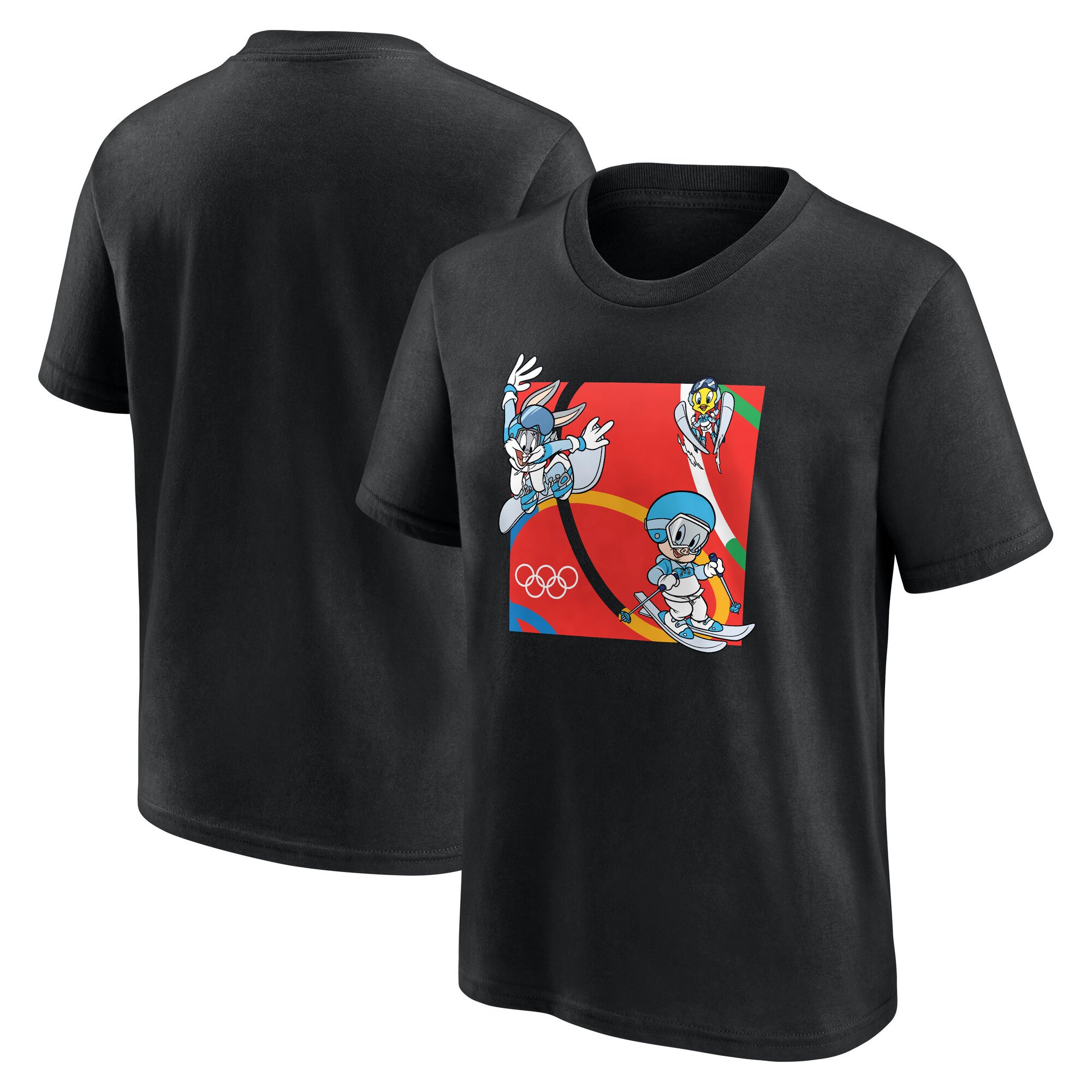 Maglietta grafica The Olympic Collection x Looney Tunes Collage - Nero - Ragazzi