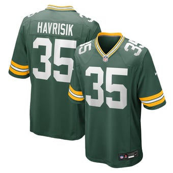 Men's Nike Lucas Havrisik  Green Green Bay Packers Team Game Jersey