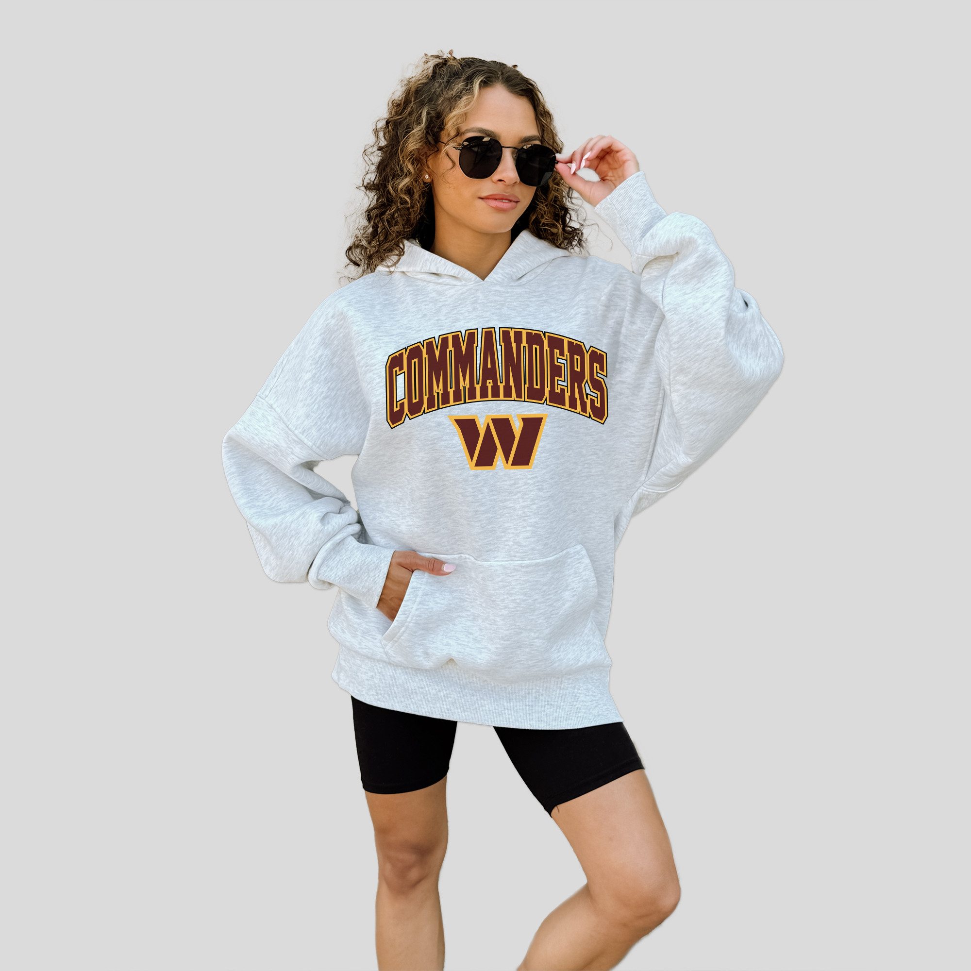 Women's Gameday Couture Ash Washington Commanders Fan Edition Premium Weight Hoodie