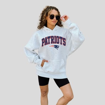 Women's Gameday Couture  Ash New England Patriots Fan Edition Premium Weight Hoodie