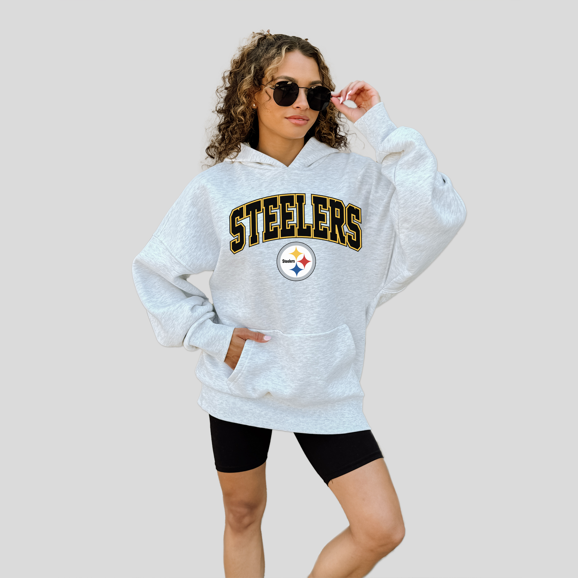 Women's Gameday Couture Ash Pittsburgh Steelers Fan Edition Premium Weight Hoodie