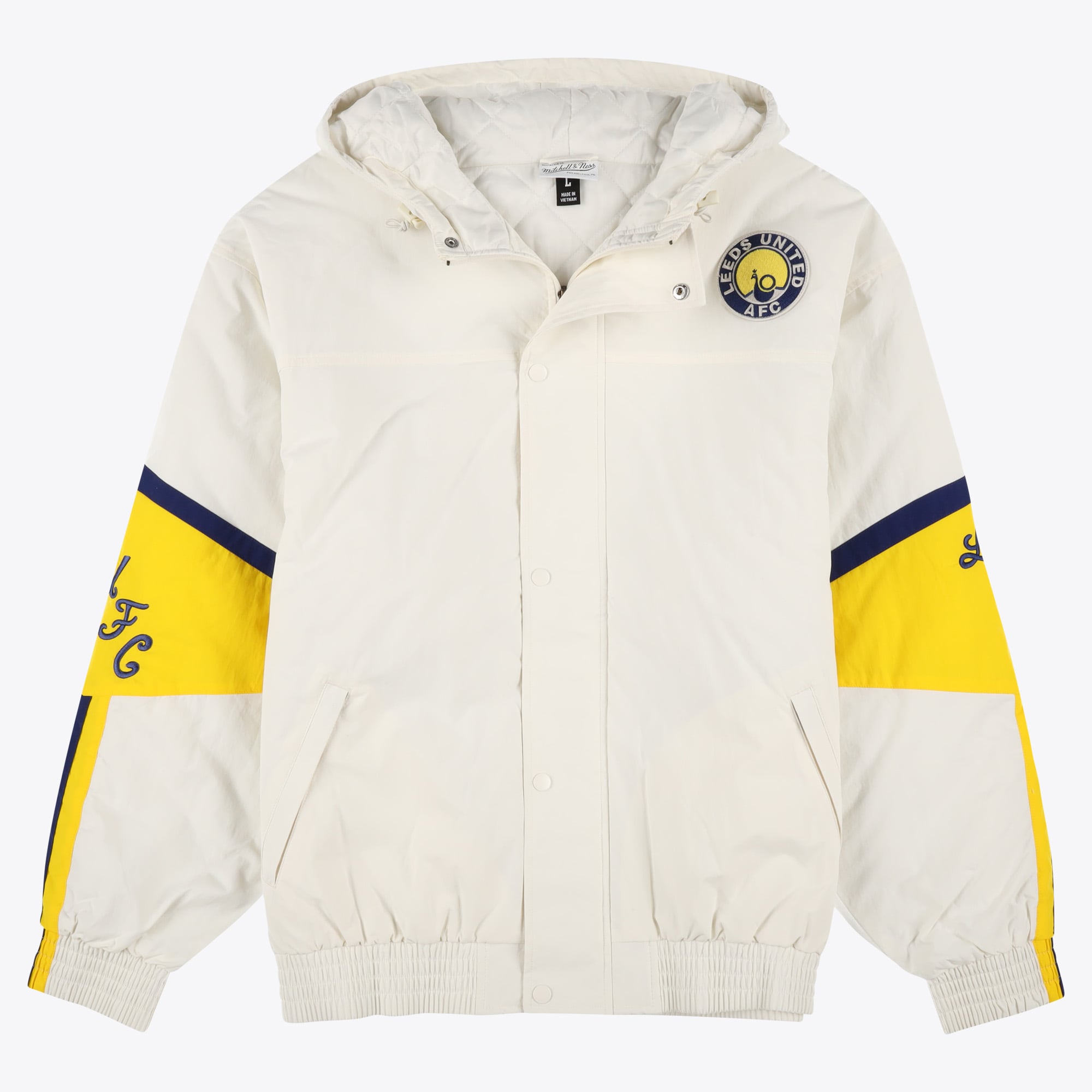 Leeds United x Mitchell & Ness Placket Windbreaker - White - Mens