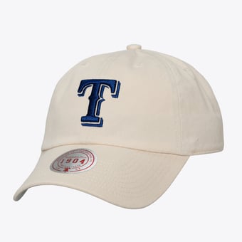 Unisex Mitchell & Ness Cream Texas Rangers Off-Season 1904 Strapback Adjustable Hat