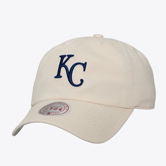 Unisex Mitchell & Ness Cream Kansas City Royals Off-Season 1904 Strapback Adjustable Hat