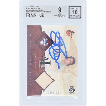 Jim Palmer Baltimore Orioles Autographed 2005 Upper Deck AL Artifacts GU Relic #AL-JP #/325 Beckett Fanatics Witnessed Authenticated 9/10 Card