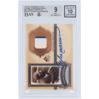 Andre Dawson Chicago Cubs Autographed 2005 Upper Deck SP Legendary Cuts Classic Careers GU Dual-Color Relic #CC-AD Beckett Fanatics Witnessed Authenticated 9/10 Card