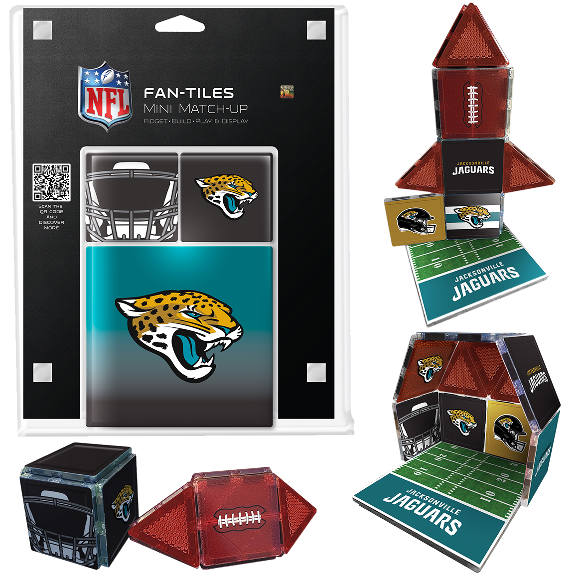 Jacksonville Jaguars 17-Piece Fan Tile Set