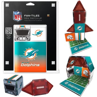 Miami Dolphins 17-Piece Fan Tile Set