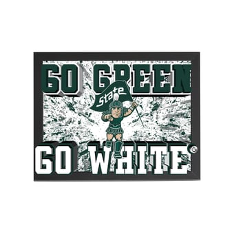 Michigan State Spartans 14" x 18" Framed 3D Lenticular Art