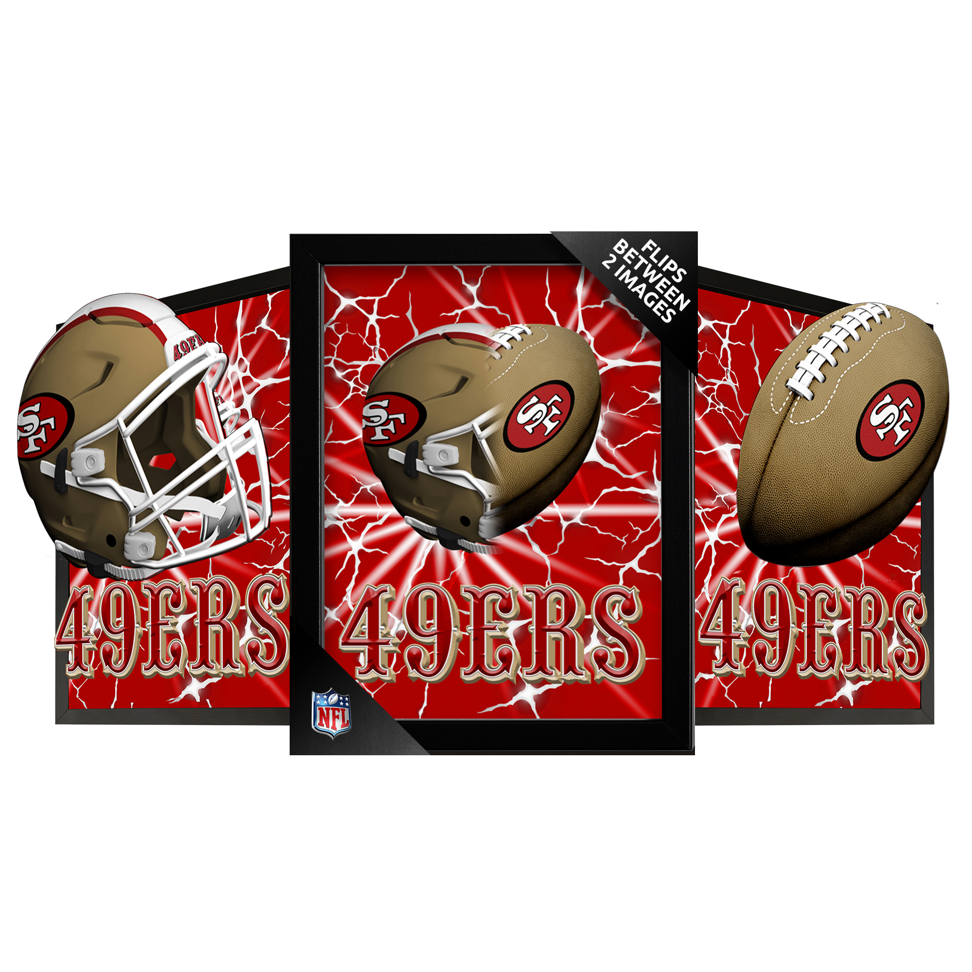 San Francisco 49ers 14" x 18" Framed 3D Lenticular Art