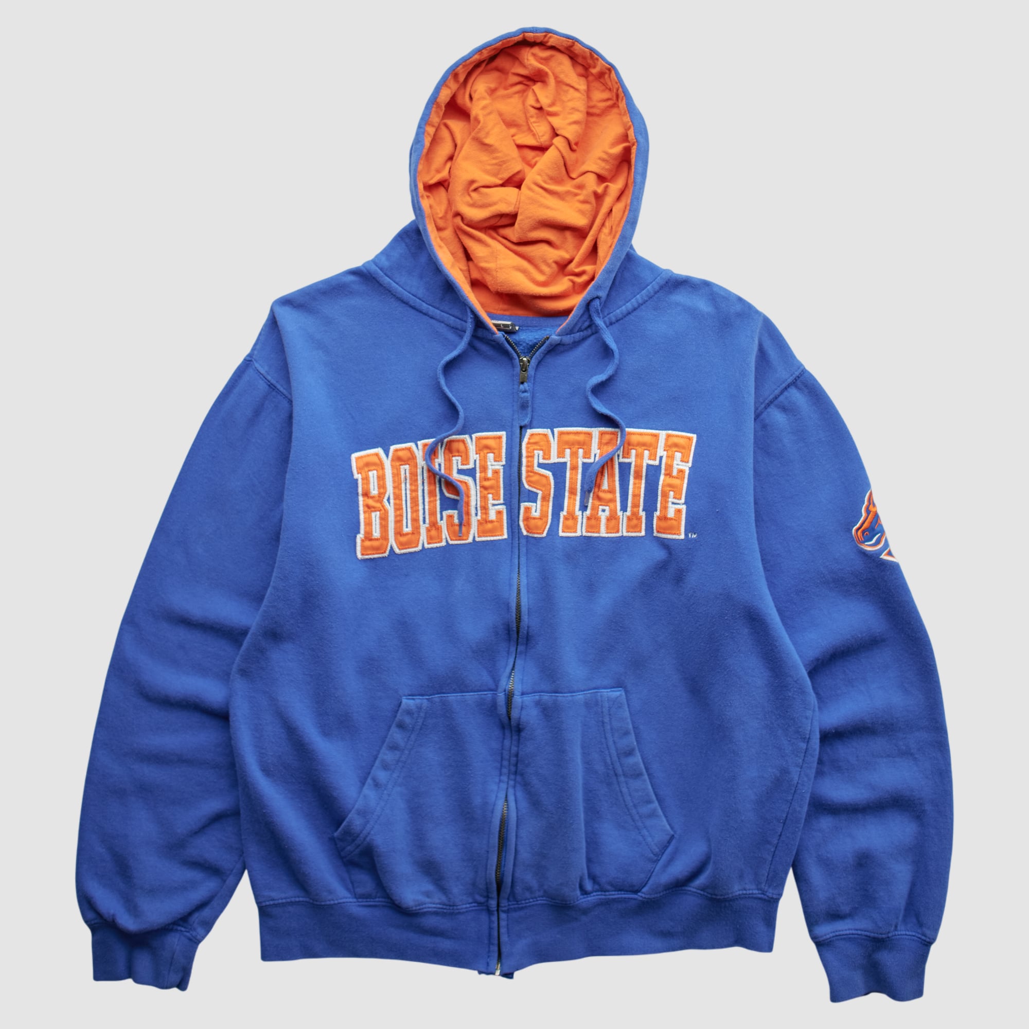 Boise State Broncos 2000s Full Zip Sweatshirt - Blue - XS by Fanatics Real Vintage