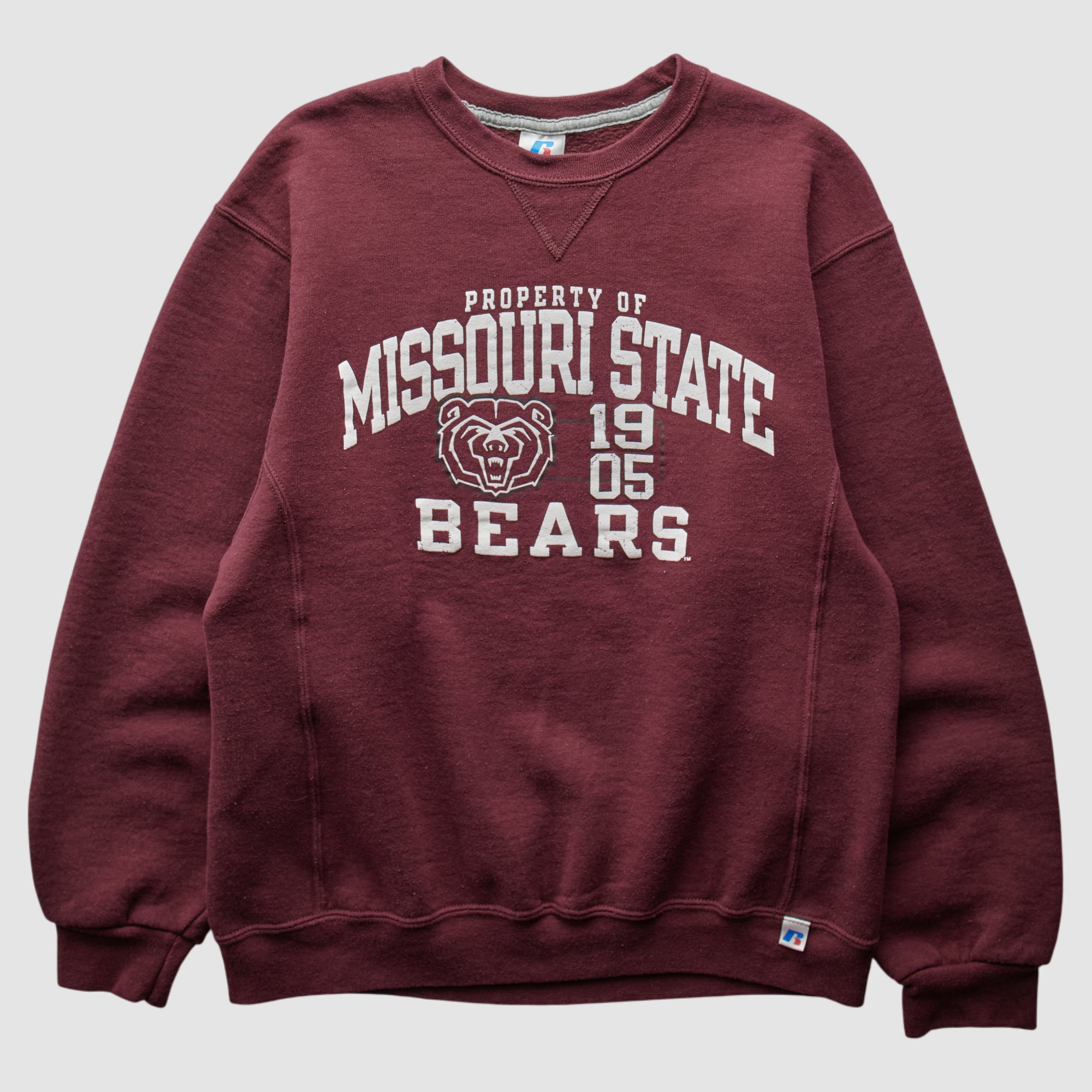 Missouri State University Bears Russell 2010s Sweatshirt - Maroon - XS by Fanatics Real Vintage