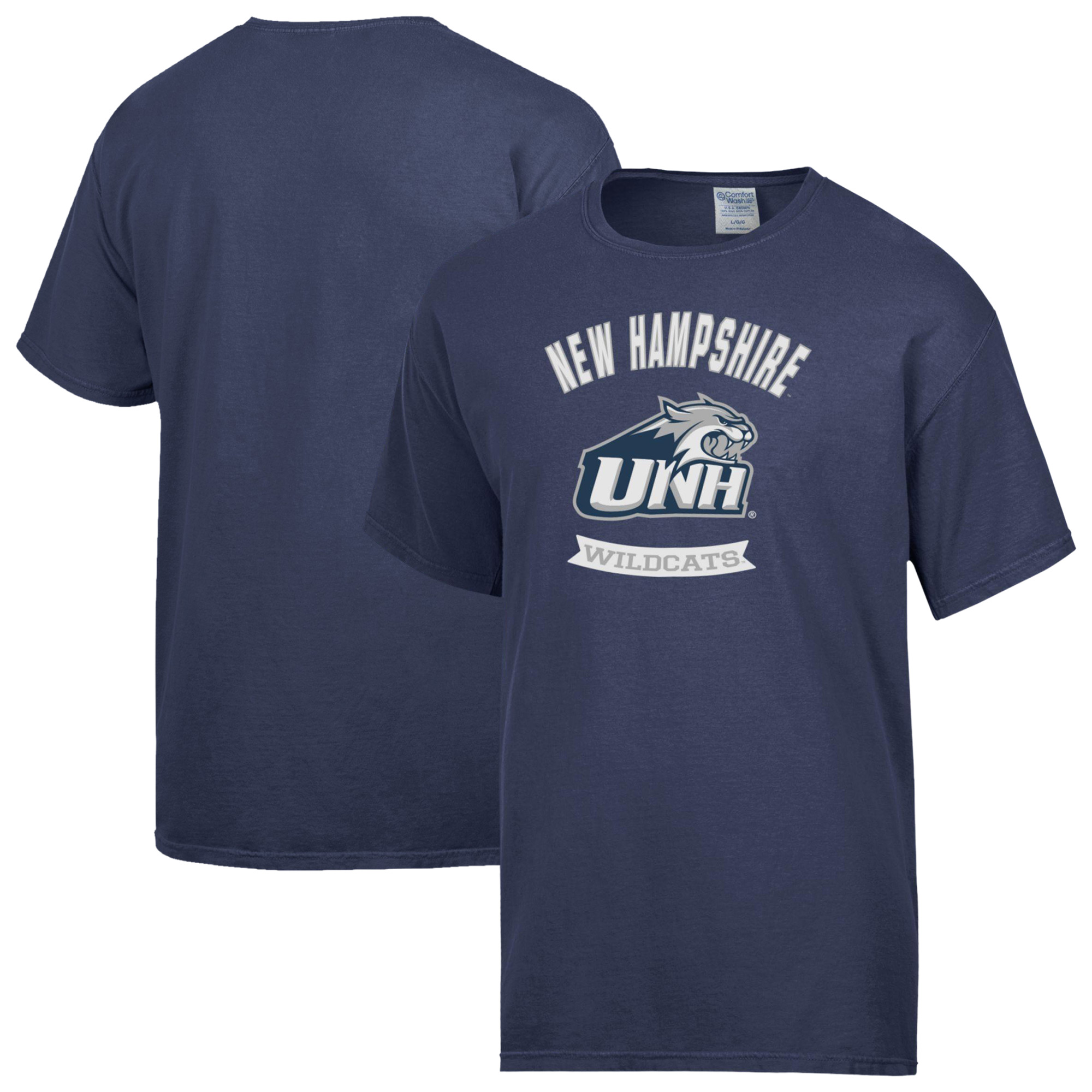 Men’s ComfortWash Navy New Hampshire Wildcats Banner T-Shirt Men’s ComfortWash Navy New Hampshire Wildcats Banner T-Shirt
