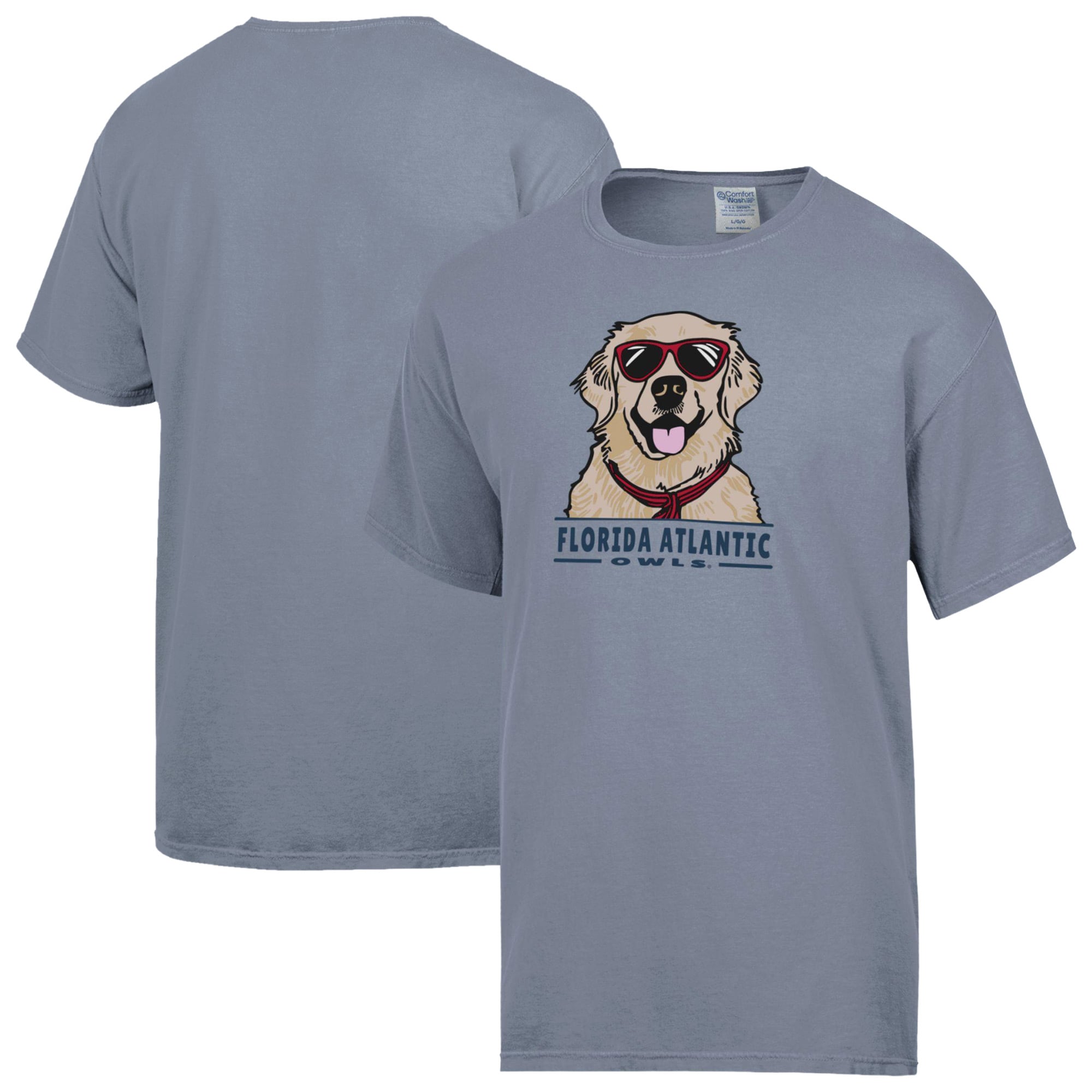Men's ComfortWash Gray Florida Atlantic Owls Dog T-Shirt