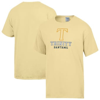 Men's ComfortWash Yellow Trinity Bantams Logo Over Stacked T-Shirt