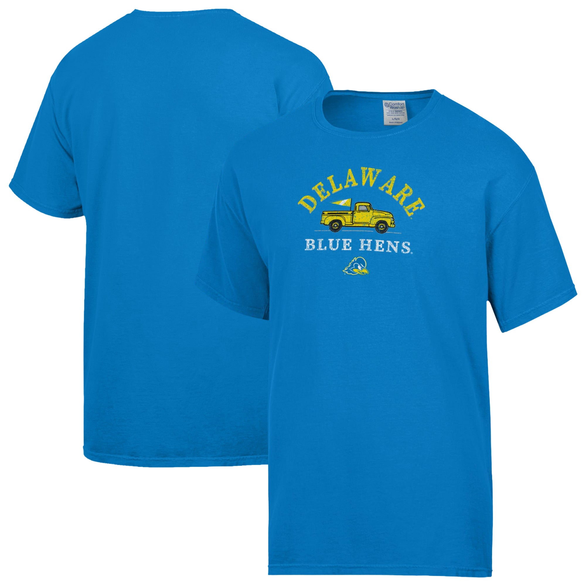 Men's ComfortWash Blue Delaware Fightin' Blue Hens Truck T-Shirt