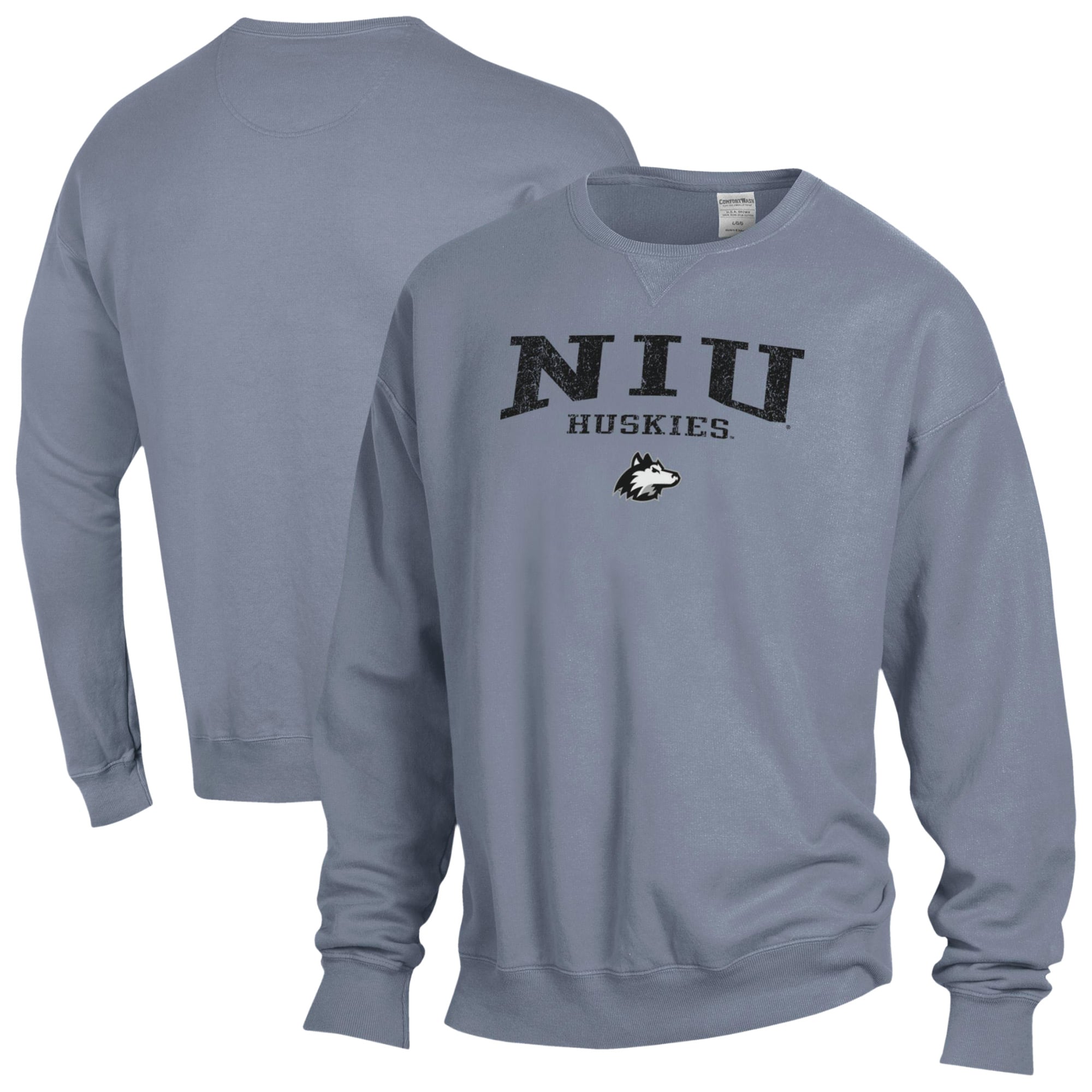 Men's ComfortWash  Gray Northern Illinois Huskies Fleece Sweatshirt