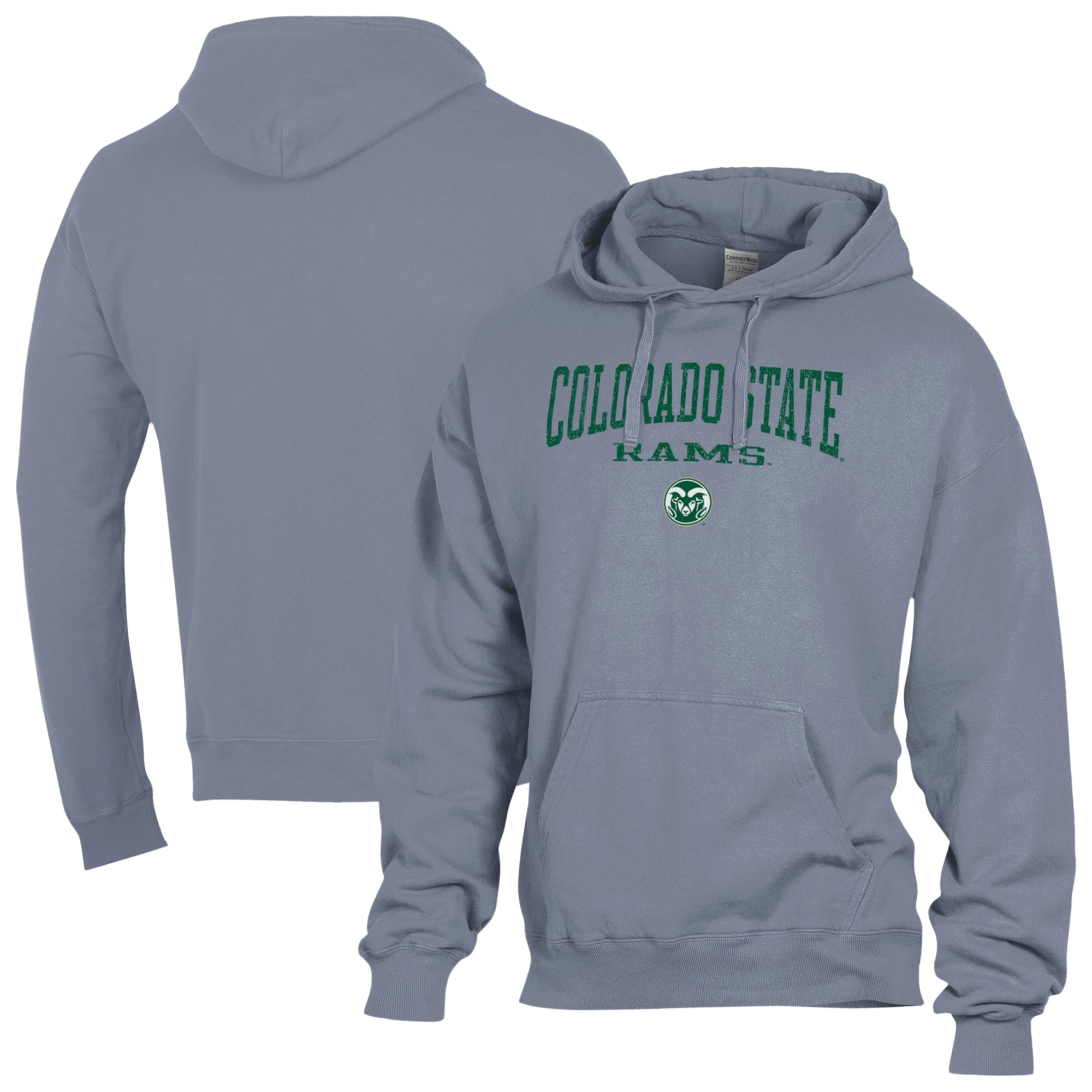 Men's ComfortWash  Gray Colorado State Rams Fleece Hoodie