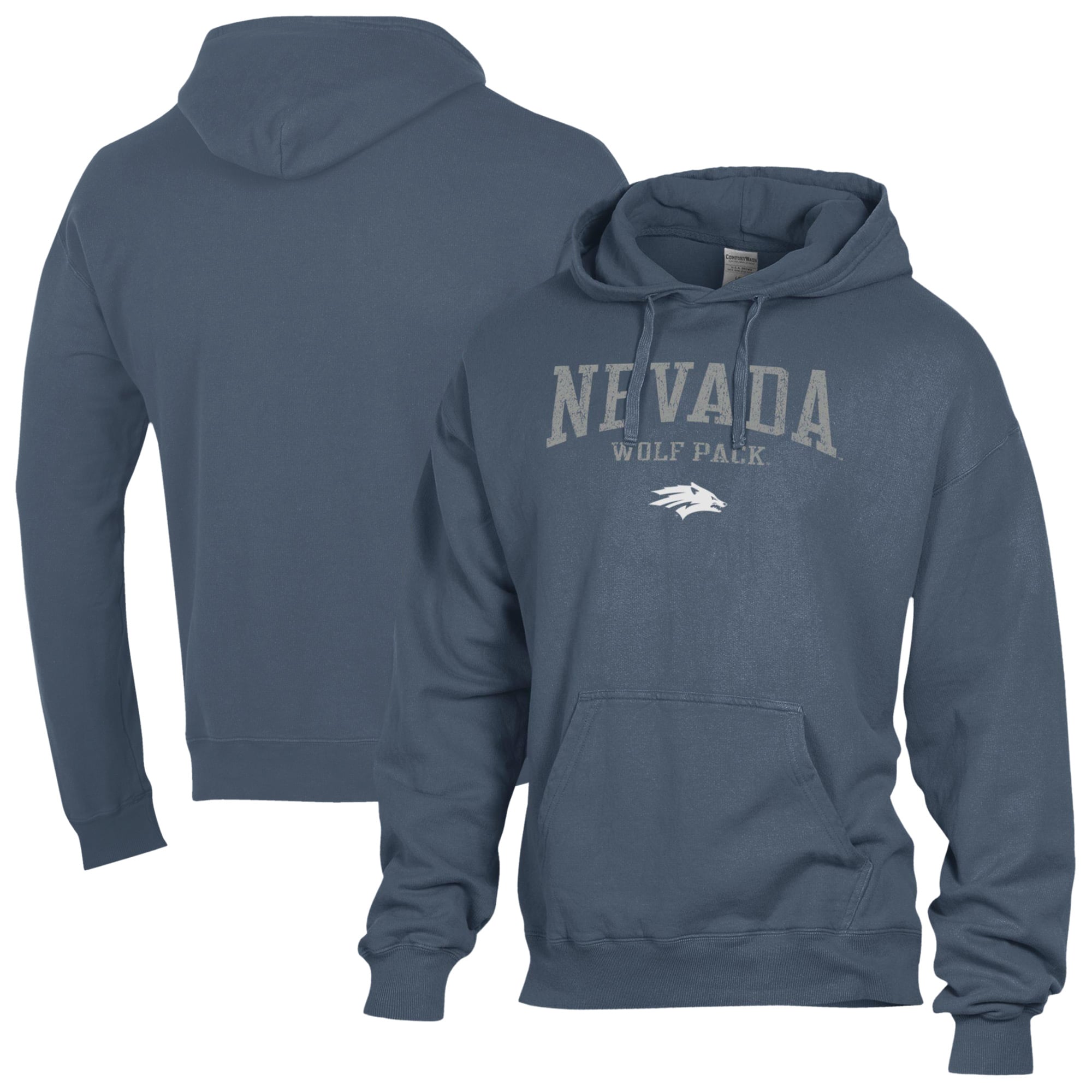 Men's ComfortWash  Navy Nevada Wolf Pack Fleece Hoodie