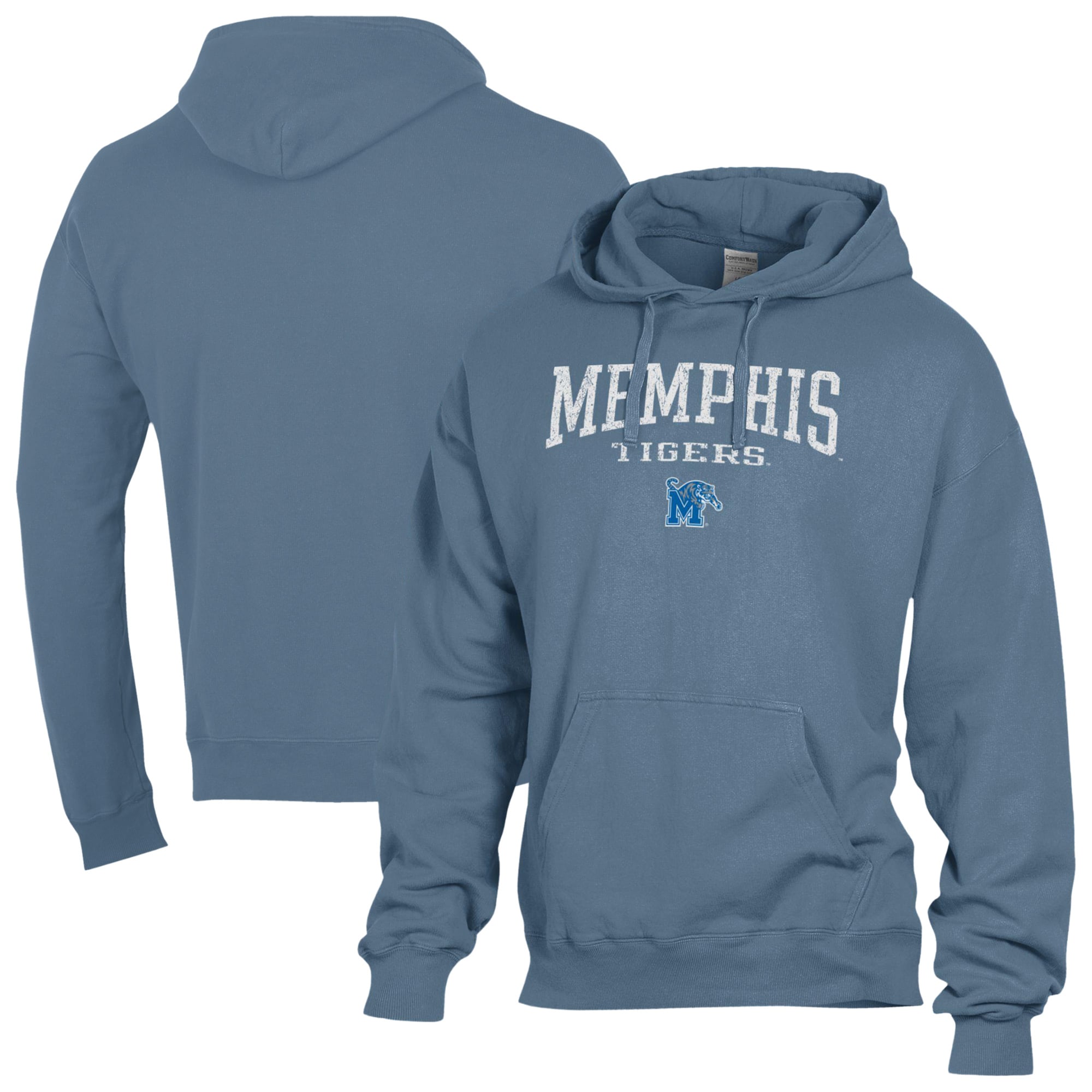 Men's ComfortWash  Blue Memphis Tigers Fleece Hoodie
