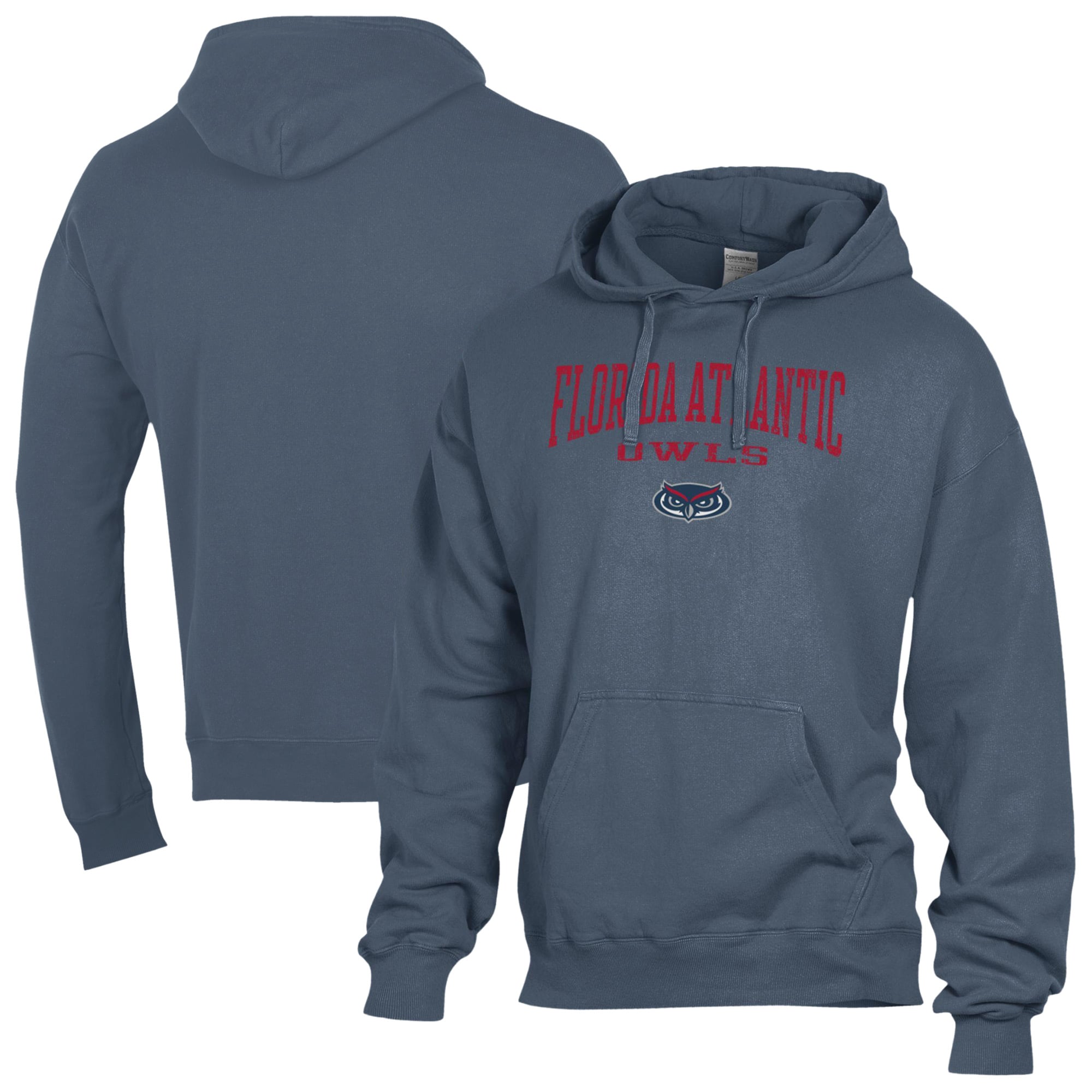 Men's ComfortWash  Navy Florida Atlantic Owls Fleece Hoodie