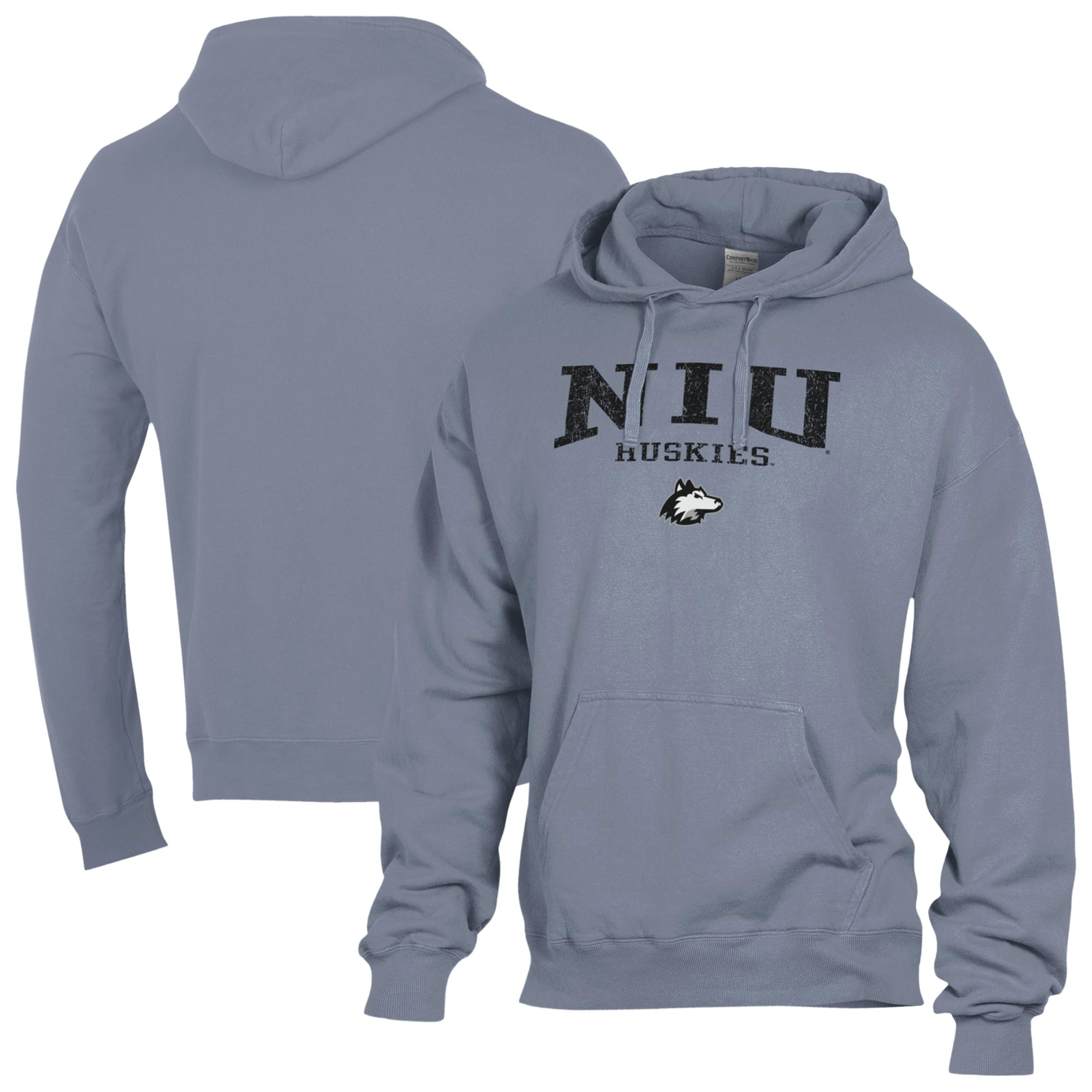 Men's ComfortWash  Gray Northern Illinois Huskies Fleece Hoodie