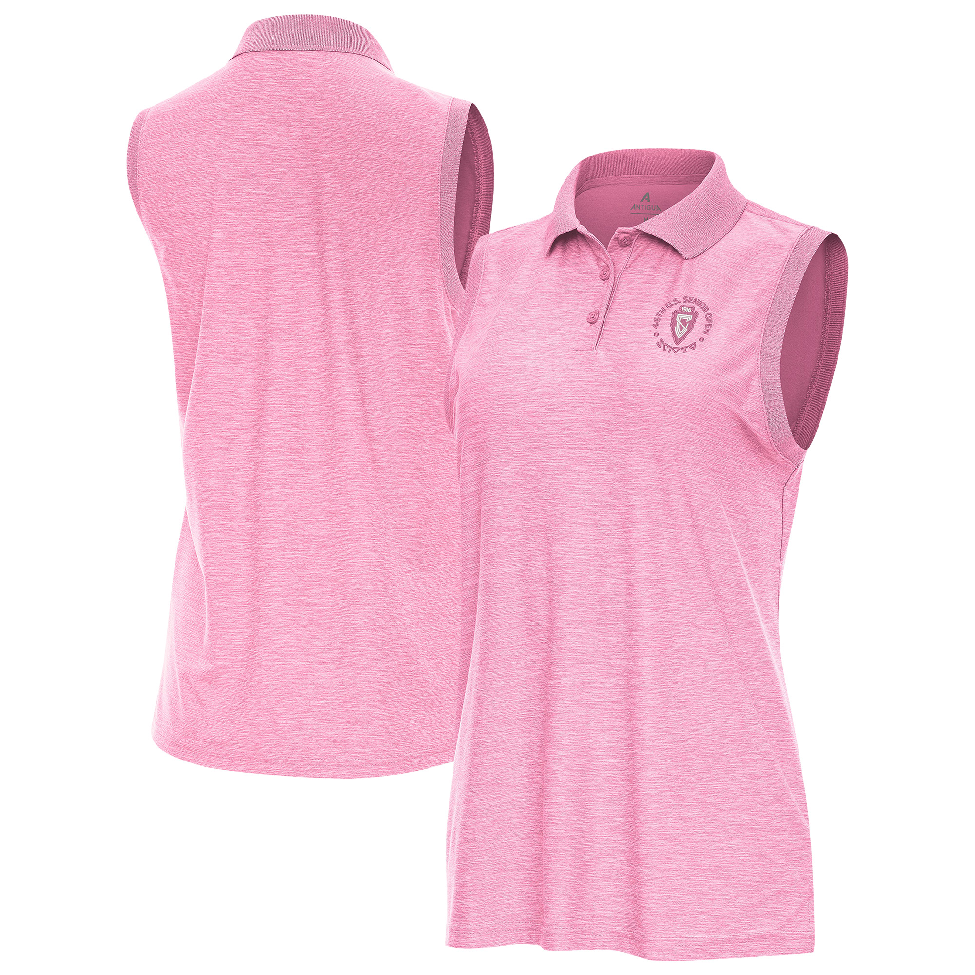 Women’s 2026 U.S. Senior Open Antigua Pink Recap Sleeveless Polo Women’s 2026 U.S. Senior Open Antigua Pink Recap Sleeveless Polo