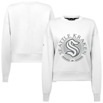 Women's Levelwear White Seattle Kraken Slate & Snow Sponge Tri-Blend Sweatshirt