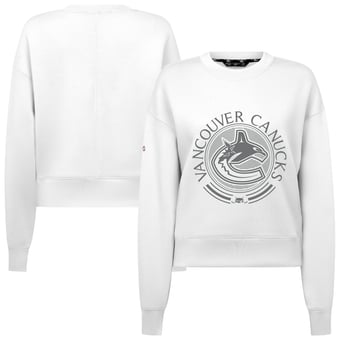 Women's Levelwear White Vancouver Canucks Slate & Snow Sponge Tri-Blend Sweatshirt