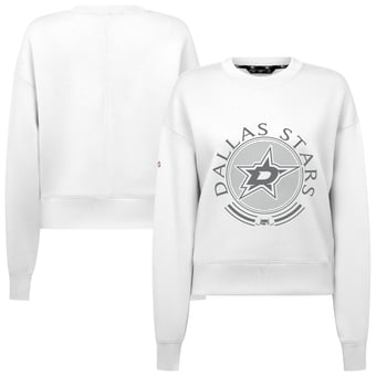 Women's Levelwear White Dallas Stars Slate & Snow Sponge Tri-Blend Sweatshirt